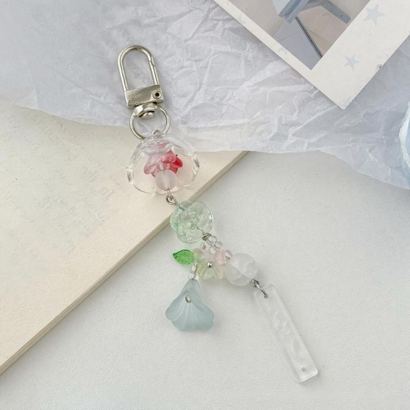 User Friendly Resin Phone Lanyard Strap Creative Keychain Hanging Decoration For Everyday Use Beaded Keychain