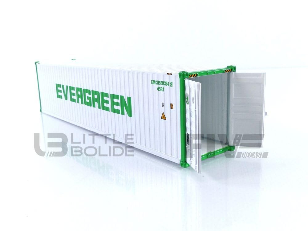 TrueScale Miniatures MINI GT Western Star 49X 40ft Reefer Container Evergreen Left Handle Finished Product 1/64