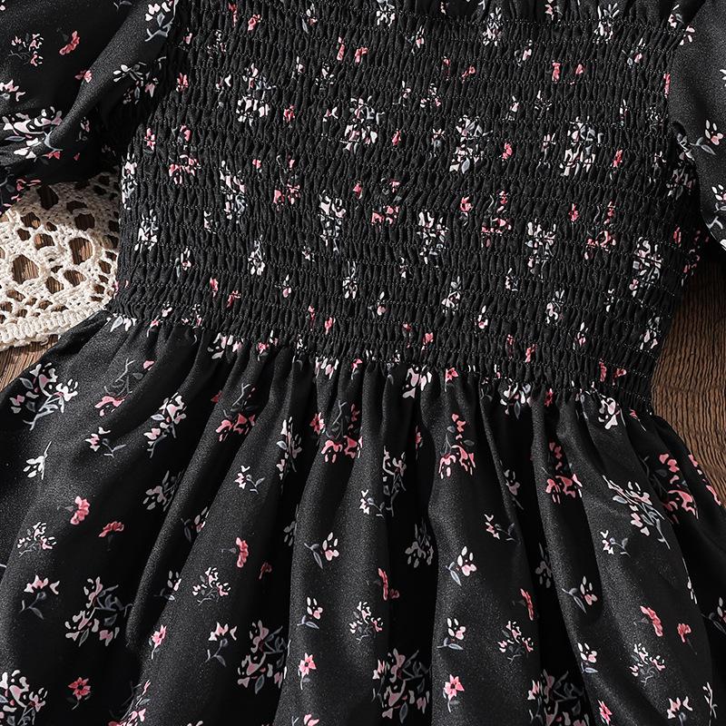 Girl Short Sleeves Print Dress Children Kid Casual Summer Beach Sundress Princess Dresses Clothes