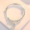 925 Silver Adjustable Size Round Bells Ball Charm Bracelet &Bangle For Women Wedding Jewelry Fashion Accessories