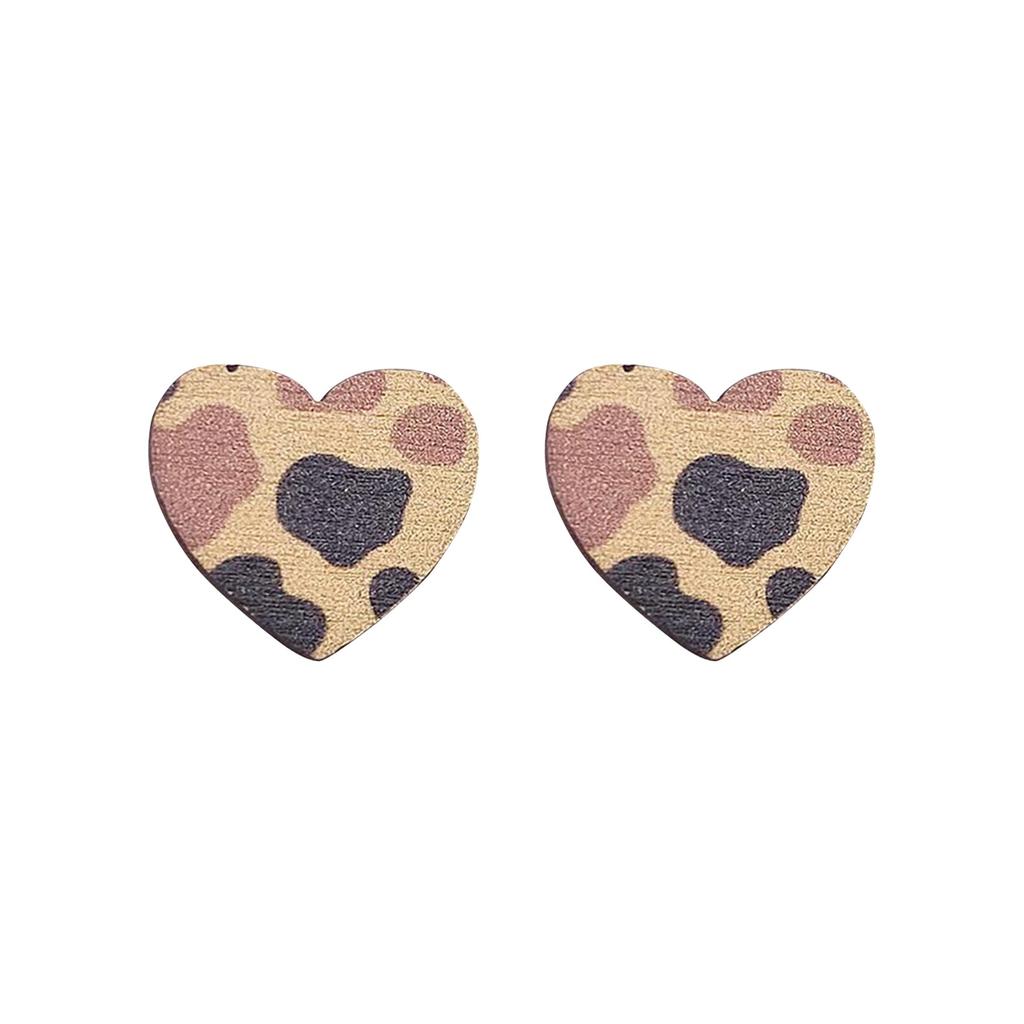 Women's Earrings Creative Cow Pattern Print Personality And Fashion Jewelry Decorations