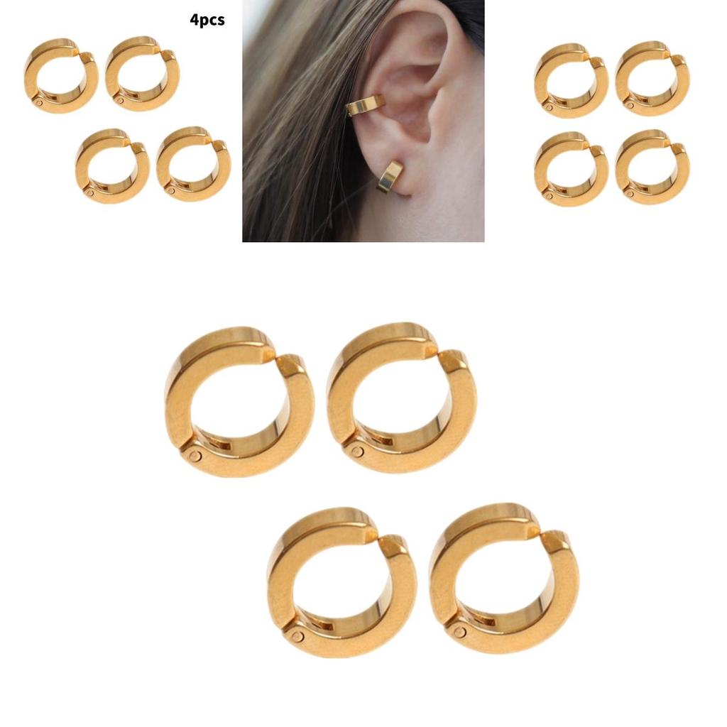 Unique Circle Ear Clasp For Non-pierced Ears With One Piece Inspired Design Trendy And Vintage