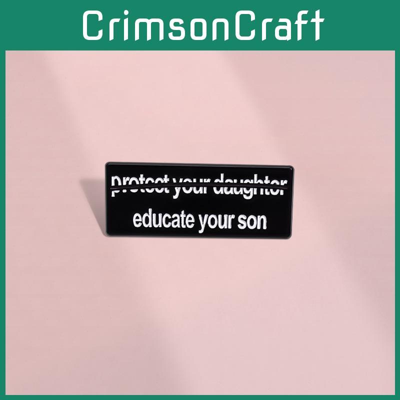 Square Stylish Black Brooch Crafted From Durable Alloy With Fun Cartoon Designs For All Ages