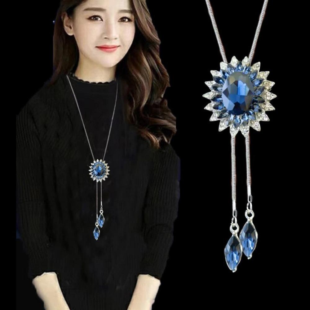 Sweater Chain Long Necklace Light Luxury High Sense Versatile Fringed Jewelry Accessories Pendant