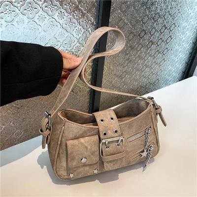 Mała, wąska, wysokiej jakości, pikantna, retro, dziewczęca torba na ramię, nowa moda i uniwersalna kieszeń pod pachami w stylu punkowym