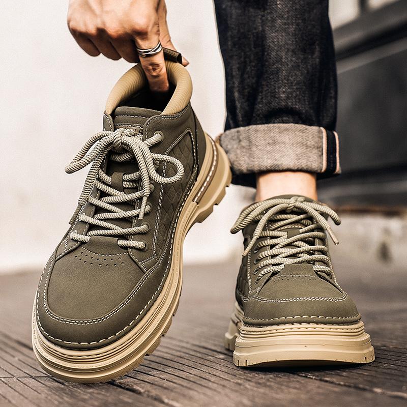 Fashion Men's high top shoes Trendy designer style Outdoor leisure party daily Office hiking Adult youth quality comfortable shoes