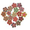 50Pcs 20mm Wooden Buttons Mixed Random Fashion Round 2 Holes Sewing Buttons Scrapbooking DIY Decor Craft