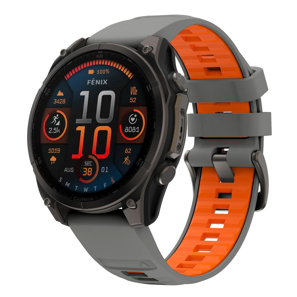 QuickFit 26mm 22mm 20mm Two Tone Silicone Strap for Garmin Fenix 8 E 7X 7 7S Pro 6X 6 6S Pro 5X 5S 5 Plus Bracelet  Band