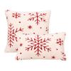 1PC LOZUJOJU Christmas Snowflake Embroidered Pillowcase, Thickened Plush Fabric Cushion Cover for Sofa Living Room Bedroom Home Decor