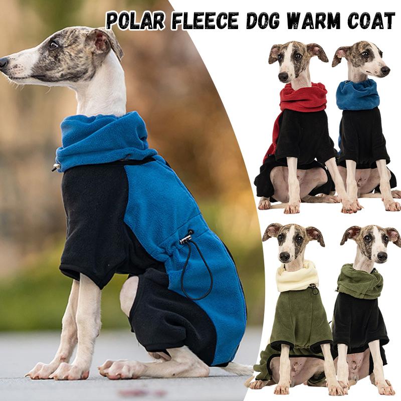 Gilet in Pile Invernale per Levriero Italiano Abbigliamento per Cani Antivento Collo Alto Giacca per Animali Domestici Morbido Pile Polare Caldo Cappotto per Animali Domestici