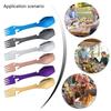 4in-1 Utility Stainless Spork Spoon Bottles Opener Fork Camping Utensils Multifunctional Outdoor Fork Spoon Tableware