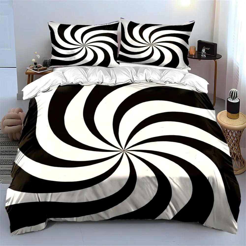 Optical Illusion Decor 3PCMultiple Sizes Kid's and Adults' Bedroom Exquisite 3PC Bedding Set Gift