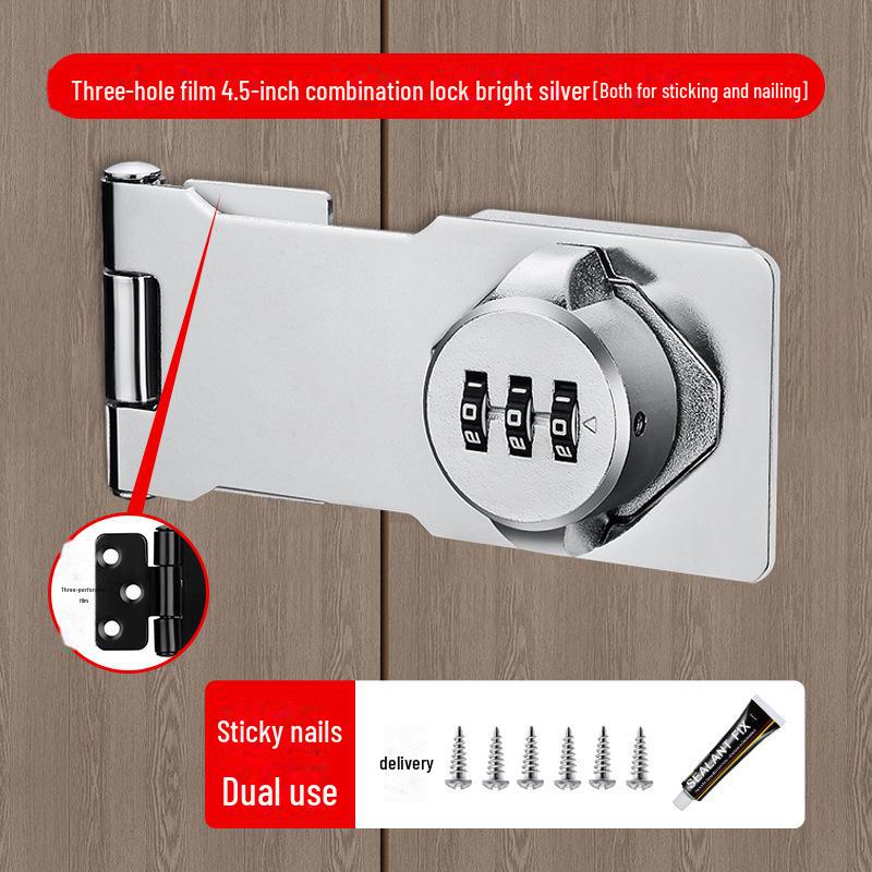 Încuietoare cu parolă antifurt pentru dulap și frigider - Nu necesită găurire, Compatibilitate cu deschidere dublă și dulapuri pentru dosare