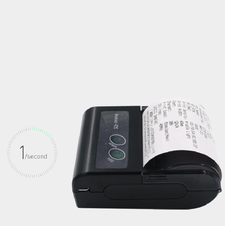 58HB6 Stampante Termica Bluetooth Portatile Macchina per Etichette Scontrini da Asporto, Supporta Multi-Lingua & Stampa Simboli/Immagini, Modello: Spina UE (spagnolo )