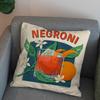 Negroni Cocktail Pillow Case For Car Sofa Decorative Home Doublesided Print Plush Square Throw Pillow Cushion Cover