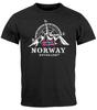 Mens T-Shirt Norway Flag Scandinavia Nordic Compass Outdoor Fashion