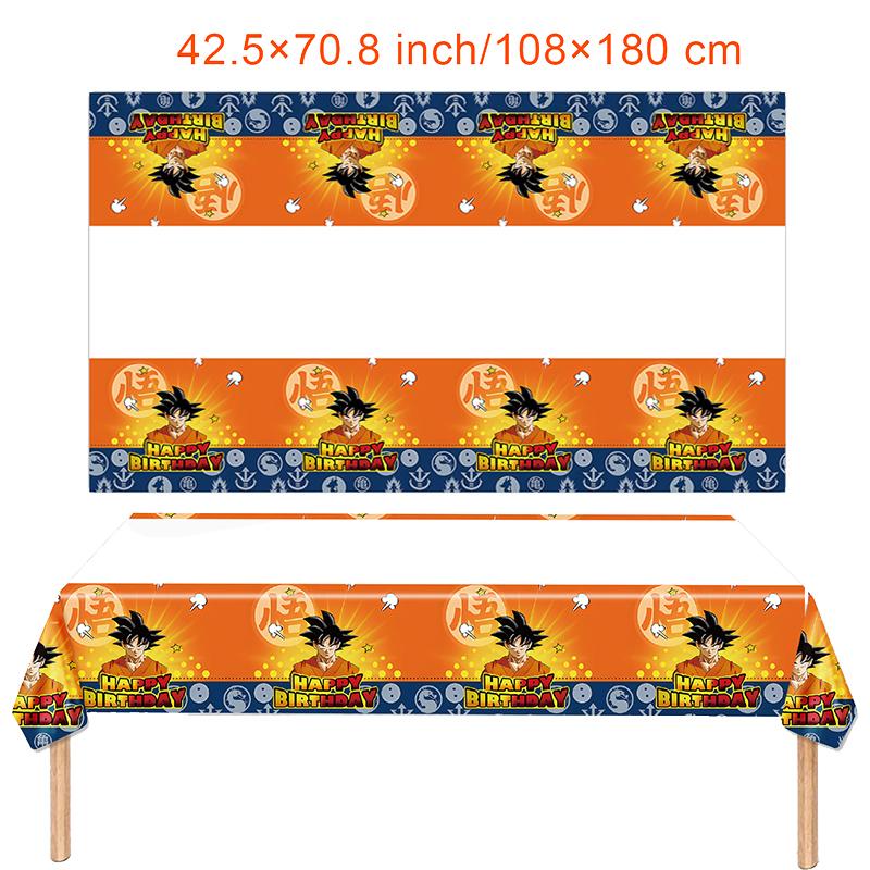 Dragonball Party Decoration Dragonball z Disposable Tableware Tablecloth Cups Birthday Banner Plates Baby Shower Supplies Toys