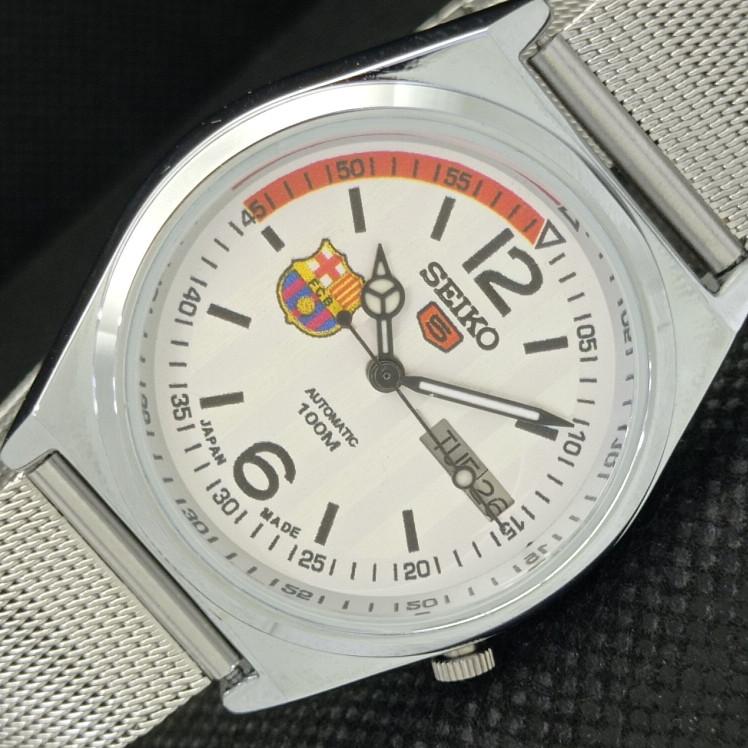 

ВОССТАНОВЛЕННЫЕ ВИНТАЖНЫЕ SEIKO 5 AUTO 7009A ЯПОНИЯ МУЖСКИЕ СЕРЕБРЯНЫЕ ЧАСЫ 610b-a318021-2 SKU610b-a318021