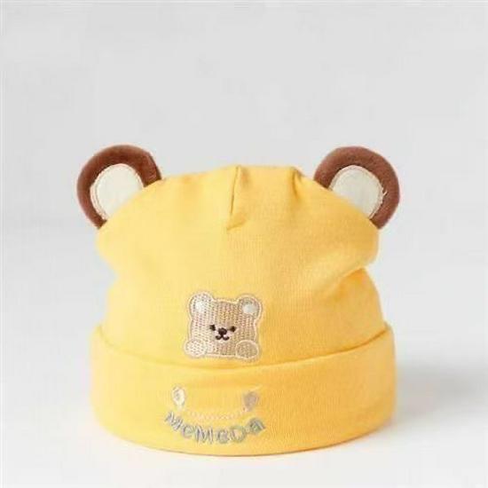 Unisex Bear Baby Hat for 0-6 Months - Cute and Adorable Newborn Cap for Spring and Autumn