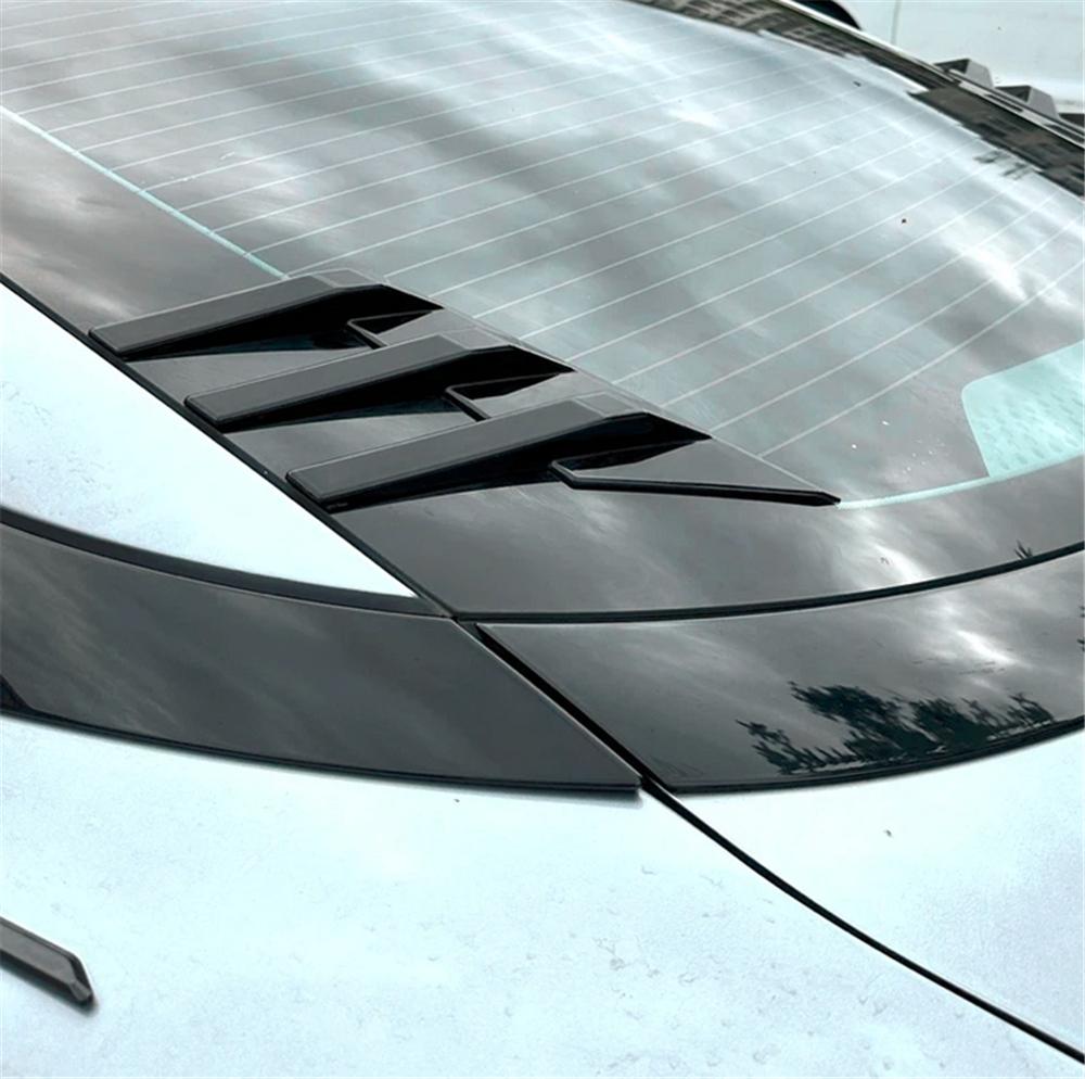 Ny 1 Par Bil Bakrute Dekorasjonsklistremerker Sidespoiler Splitter Trim Svart