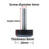 8 x Furniture Gliders with M6 Thread Floor Protectors for Chairs Tables Cupboards Suitable for Multiple Floors