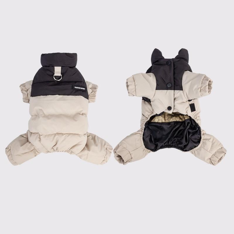 Dog 4-Leg Cotton Coat Stand Collar Windproof Snowproof Warm Pet Clothing Winter