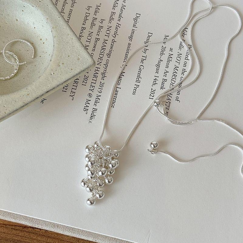Retro Bow Flower Tiger's Eye Stone Water Drop Necklace Clavicle Chain Cold Wind Necklace Women