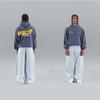 Unisex Oversized Hooded Sweatshirt With Letter Print Cotton Blend Loose Fit Fall Casual Wear