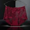 Large size Panties Sexy Lace underpants Large size Hollow out Cotton crotch briefs High waist boyshorts