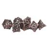 7 Pcs Metal Dice Set Hollow Polyhedral Dice Sturdy Multipurpose for Board Role Playing Games