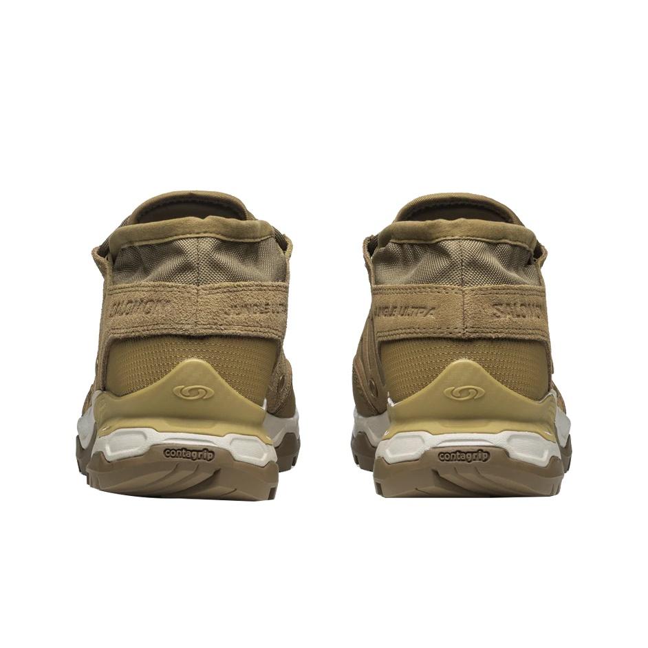 SALOMON Jungle Ultra Low Advanced Dull Gold Kangaroo Men Sneakers Brown Safari L47130800
