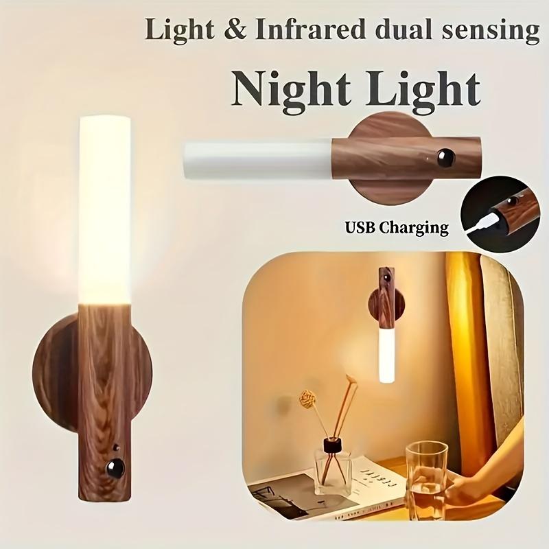 Wall Light Household Toilet Kitchen Bedroom Entrance Lighting Smart Motion Sensor Night Light LED Rechargeable Corridor Cabinet