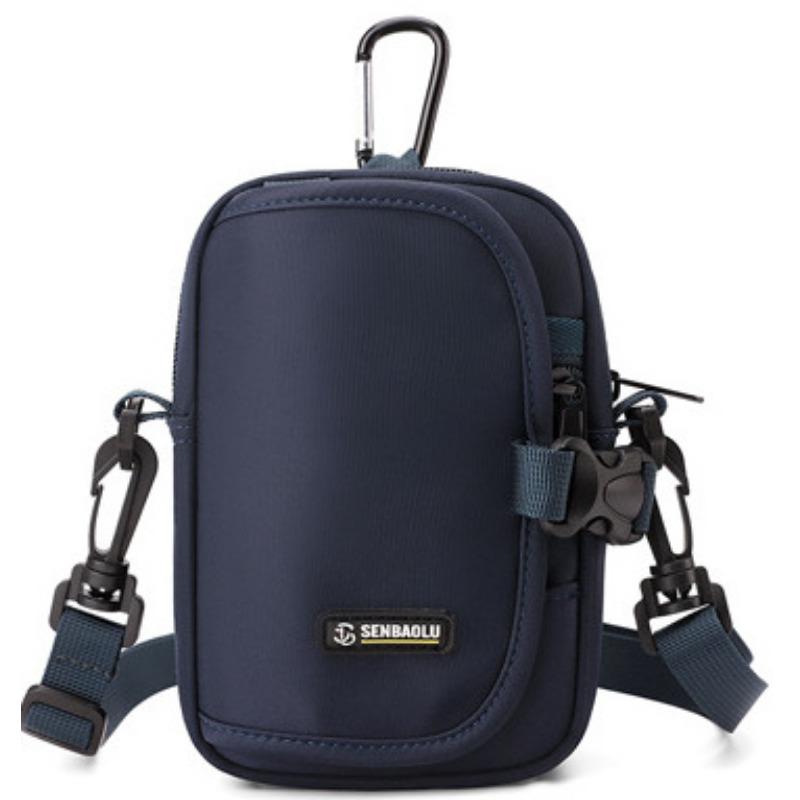 

Модная уличная мужская поясная сумка, одноплечная сумка через плечо, повседневный кошелек для монет синий