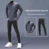 Traje Profesional de Running para Maratón para Hombre - Secado Rápido, Manga Larga, Pantalones Elásticos para Deportes de Otoño/Invierno.
