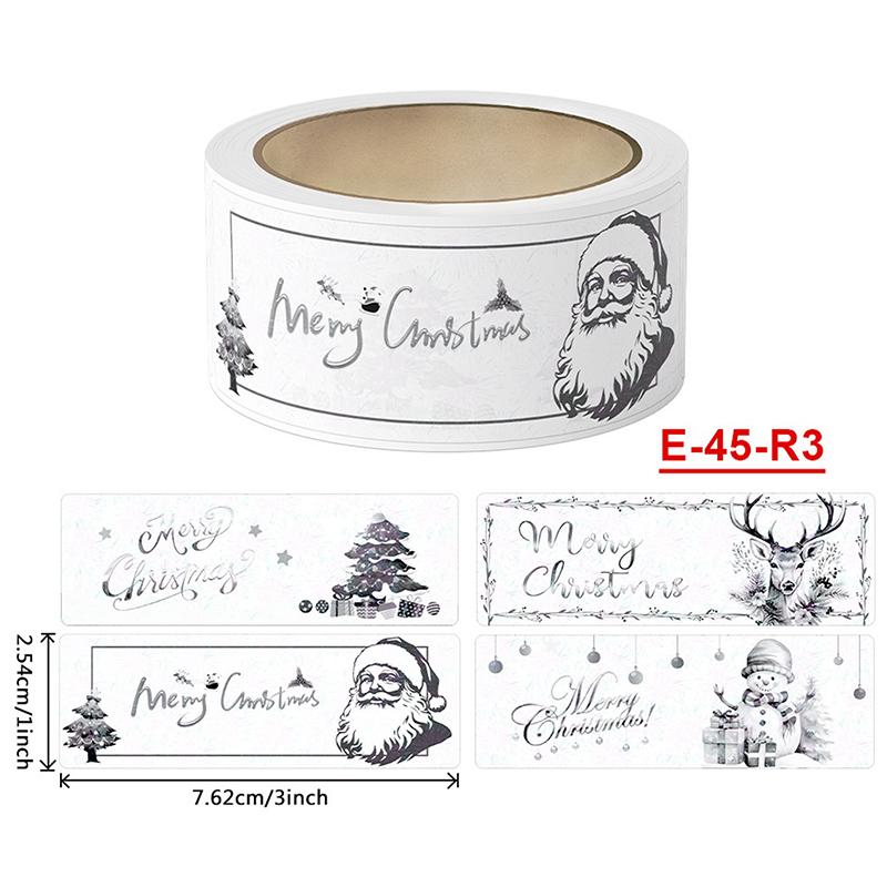 250Pcs/Roll Merry Christmas Stickers For Gifts Decorative Envelope Seal Stickers For Holiday Cards Present Box Party Favors