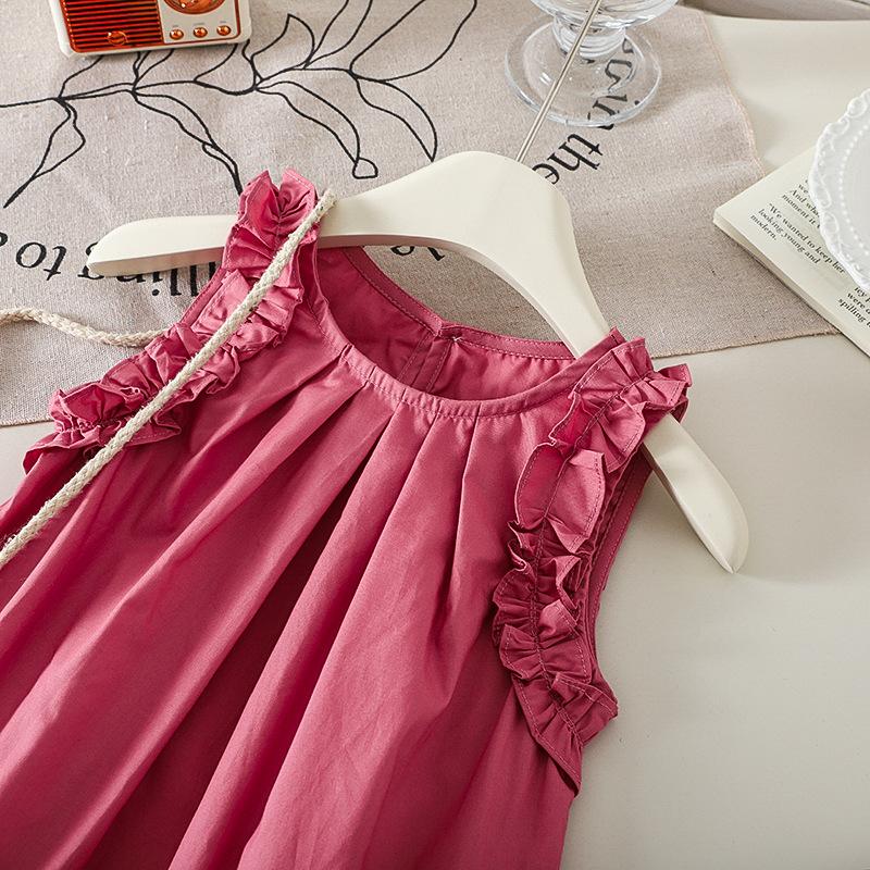 Girls' Dress Summer Dress Korean Casual and Stylish Children's Princess Dress Girls' Baby Vest Dress
