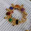 Vintage Jewelry Glazed Enamel Gorgeous Bracelet Plated Old Craft Jewelry