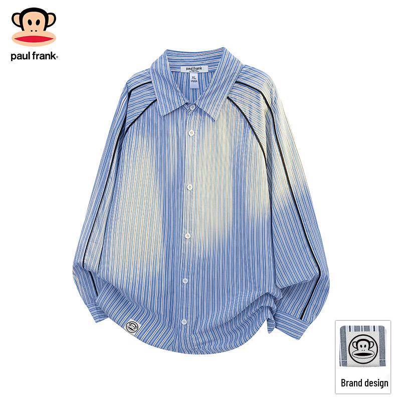 

paul frank Мужская свободная повседневная рубашка в полоску с длинным рукавом L