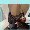 New Moon Underarm Bag For Women With Plush Fabric Street Style Crossbody Purse For Casual Daily Use