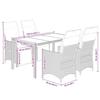 VidaXL Ensemble de bistro de jardin 5 pcs coussins marron poly rotin, ensemble de bistro de jardin, ensemble balcon, 3276917