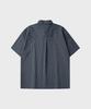 LEIRE Essential Striped Short Sleeve Shirt [Navy]