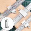 Woodworking Scribing Steel Ruler Positioning Block Metal Limit Block Ruler Scribing Tool Carpentry Scribing Tool