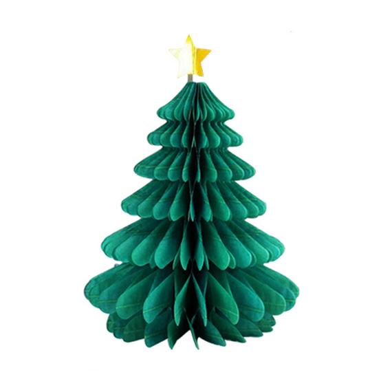 Weihnachtsbaumschmuck Hängeornament Einfache Montage Festliche Hängedekoration 3D Wabenpapierdekoration