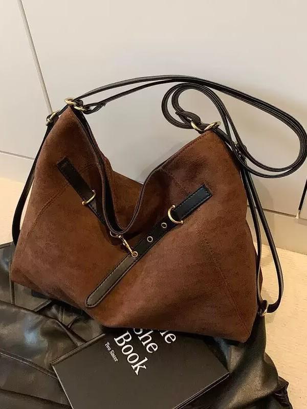 Suede Retro Multi-Functional Chic Crossbody Shoulder Bag and Backpack