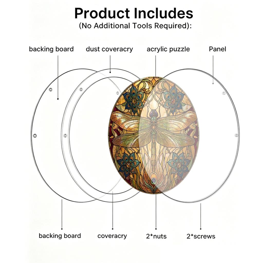 Akrylová okenní dekorace puzzle, Kreativní závěsná ozdoba z vitráže, Sestavitelná okenní dekorace, Zábavná DIY puzzle ozdoba, Okenní dekorace do domácnosti