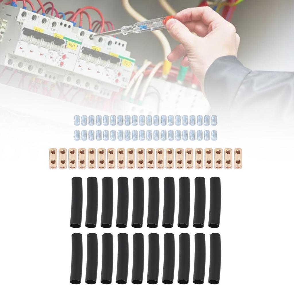 20 Sets 10 AWG Gauge Wire Connector Nut Kit Copper Excellent Conductivity 10 Gauge 60A Splicing Quick Wiring Connection Terminal