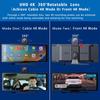 DVR de Coche de 10.26 Pulgadas 4K 3840*2160P Carplay Android-Auto Cámara de Salpicadero Cabina GPS 5G WIFI FM BT Cámara de Doble Lente Dashcam Grabación de Conducción