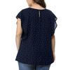 Fashion Women Plus Size Round Neck Polka Dot T-shirt Casual Pullover Tops
