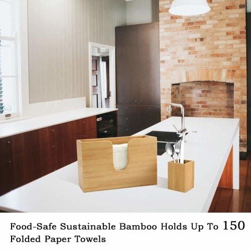 Wooden Wall-Mounted/Countertop Toilet Paper Dispenser with 150 Pumping Foldable Paper Towels, Suitable for Kitchens, Bathrooms, Restaurants, and Hotel