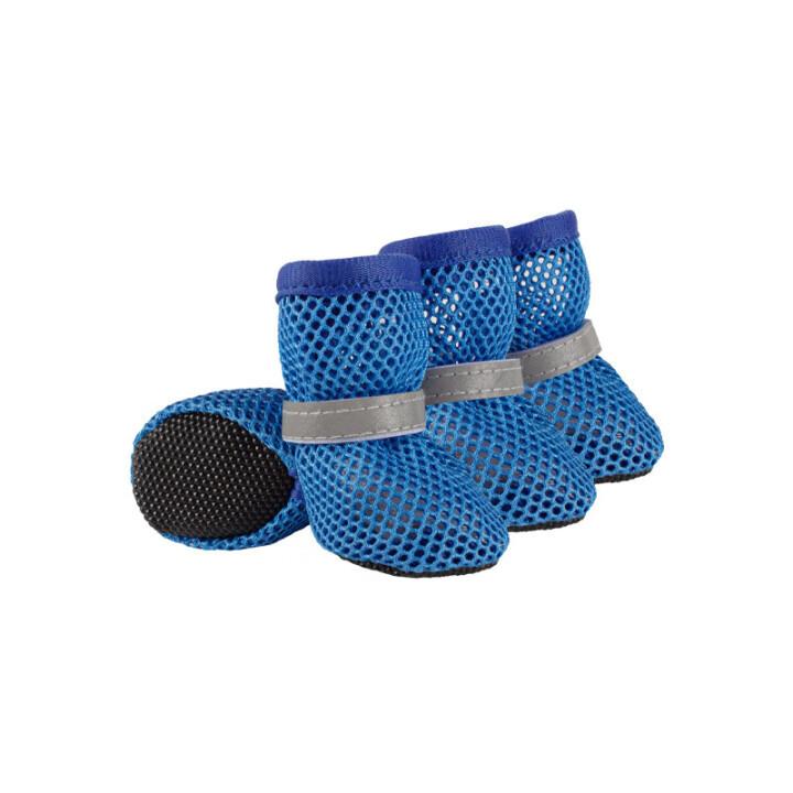 Pet Protective Mesh Dog Boots with Non-Slip Sole Reflective Strap Adjustable Fit for Small Medium Large Dogs Outdoor Walking